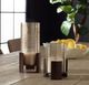 Uttermost® Fluted Fire 2-Piece Dark Bronze Candleholder Set-1