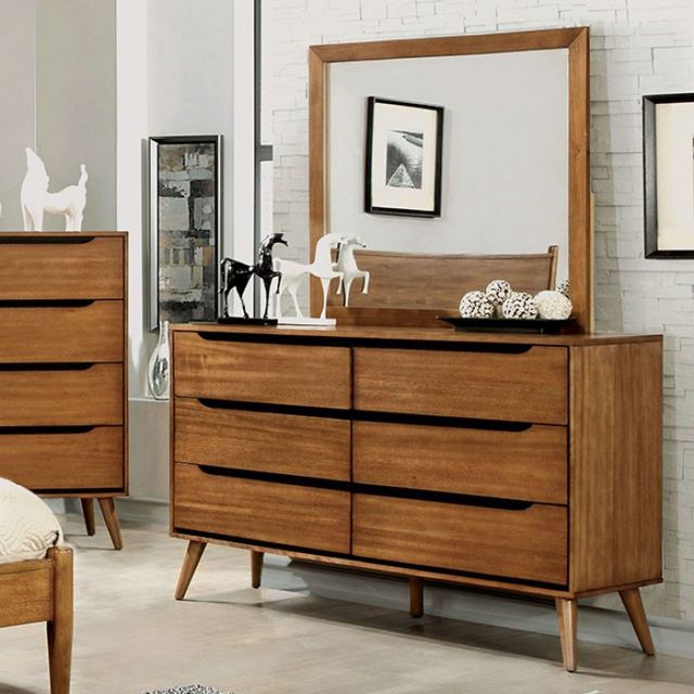 Furniture of America® Lennart 4-Piece Oak Twin Bedroom Set-3