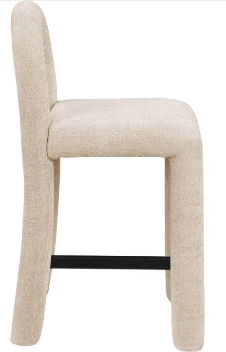 Meridian Furniture Amari Beige Upholstered Counter Stool-2