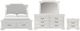 New Classic® Home Furnishings Lyndhurst 4-Piece Vintage White King Panel Bedroom Set-0