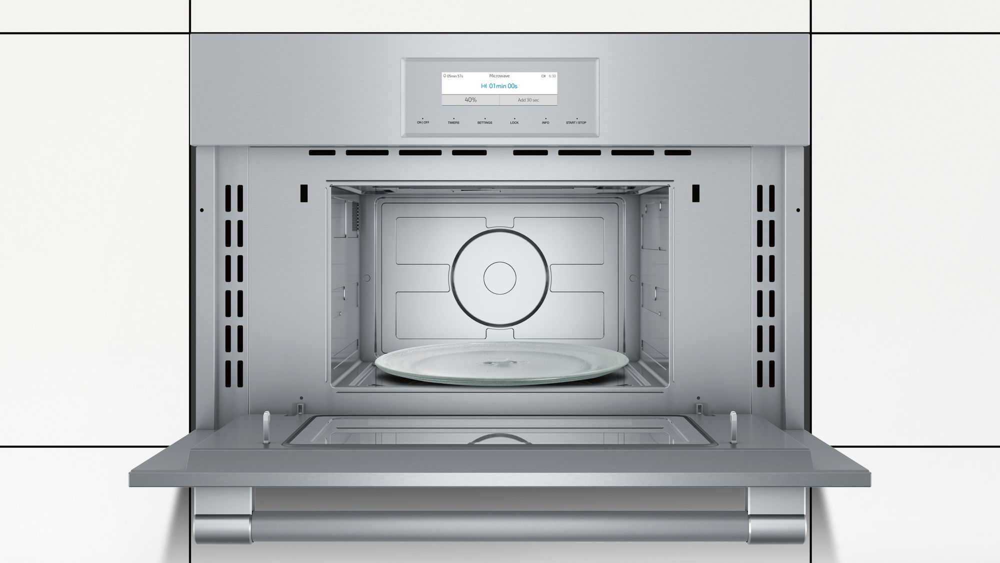 Thermador Professional 1.6 Cu. Ft. Stainless Steel Built in Microwave University Electric