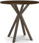 Amisco Customizable Asterisk 42' Round Walnut Bar Table with Metal Stand-0