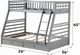 ACME Furniture Jason Gray Twin Over Full Youth Storage Bunk Bed with Storage-2