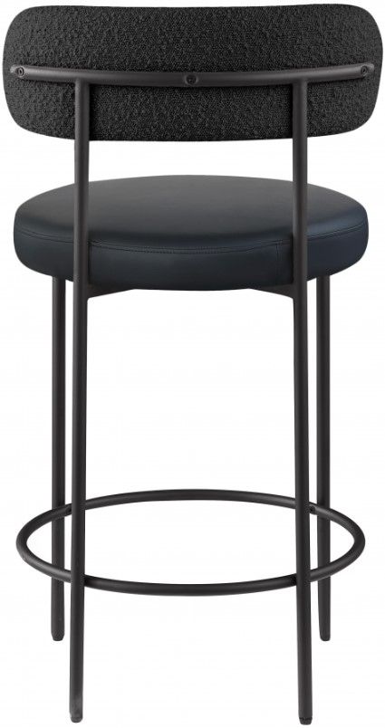 Meridian Furniture Beacon Black Vegan Leather Counter Stool-3