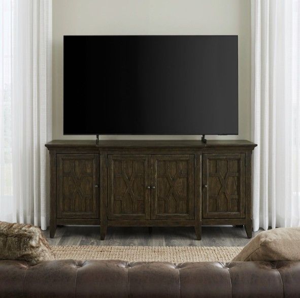 Liberty Furniture Paradise Valley Saddle Brown 76" TV Console-1
