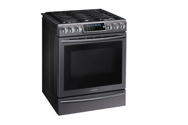Samsung 30" Fingerprint Resistant Black Stainless Steel Slide In Gas Range-2