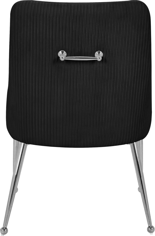 Meridian Furniture Ace Black/Chrome Velvet Dining Chair-2