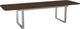 Amisco Customizable Burton 120" Rectangular Extendable Table with 1" Walnut Veneer Top, Radius Corners and 1 Leaf-1