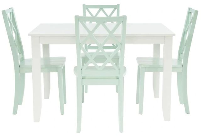 Powell® Maui 5-Piece Mint/White Rectangular Dining Set-3