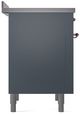 Ilve® Nostalgie II Series 36" Blue Grey Pro Style Induction Range-4