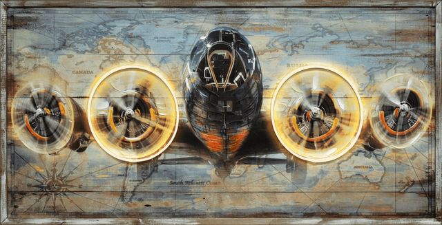 Classy Living Luminous Aviation Majesty LED in Frame Wall Art-0