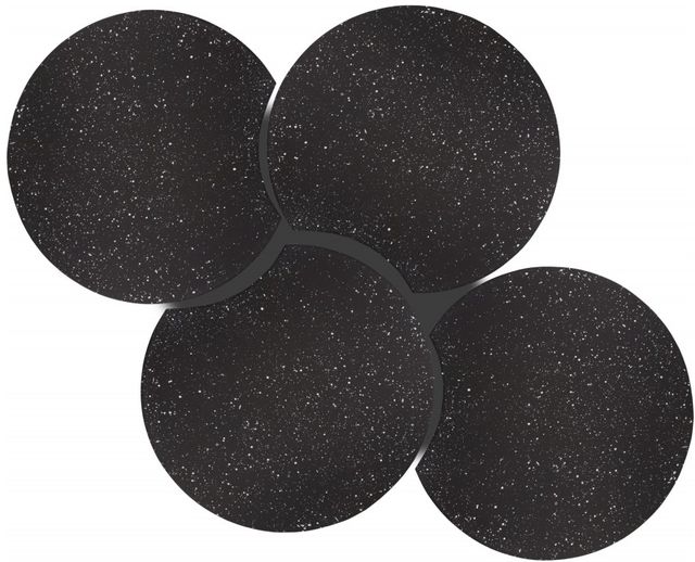 Meridian Furniture Dimple 4-Piece Black Modular Nesting Coffee Table Set-1