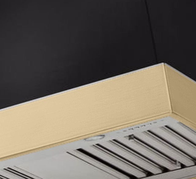AGA Euclid 36" Matte Black Wall Mounted Range Hood  with Brushed Brass Trim-1