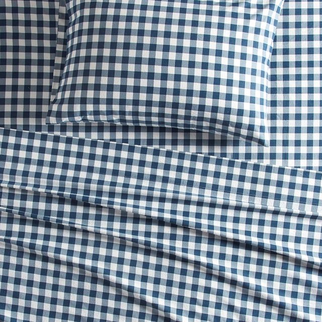 Olliix by Woolrich Flannel Blue Buffalo Check King Cotton Sheet Set-3