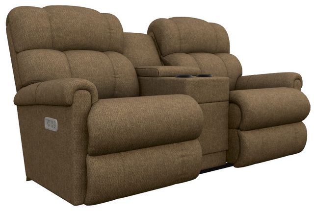 La-Z-Boy® Pinnacle Mink Power Wall Reclining Loveseat with Console, Headrest, and Lumbar-0