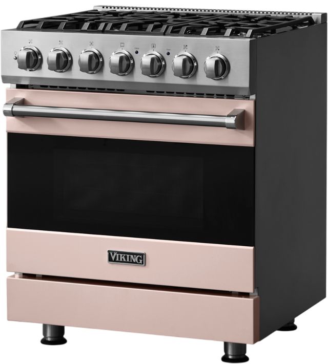 Viking® 3 Series 30" Blush Pro Style Natural Gas Range-3