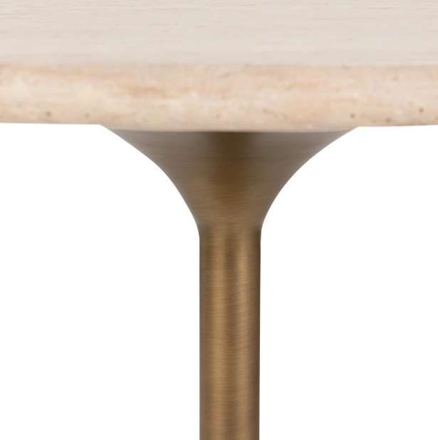 Classic Home Malani Beige Dining Table with Brown Base-3