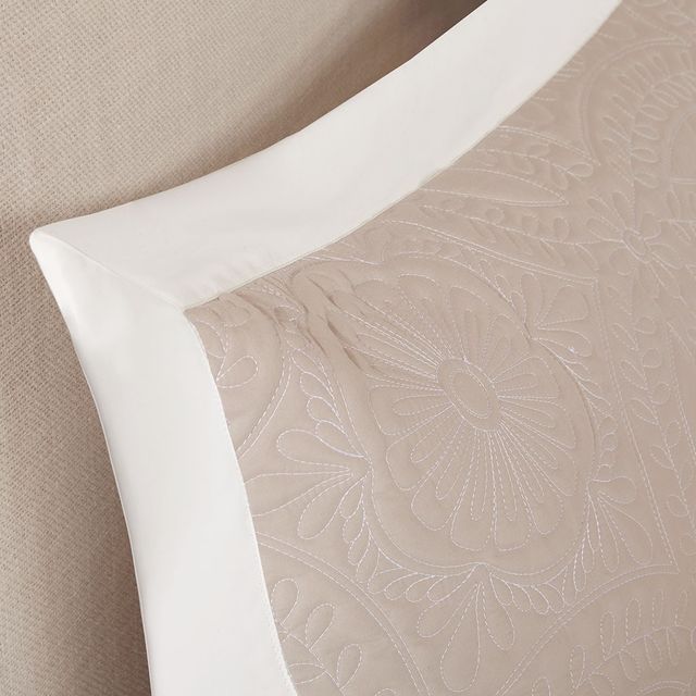 Olliix by Madison Park 5 Piece Khaki Queen Ashbury Reversible Bedspread Set-3