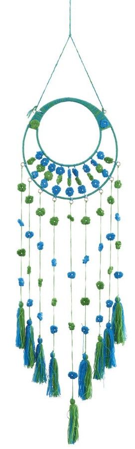 Deco Marche Blue Floral Macrame Wall Decor-0
