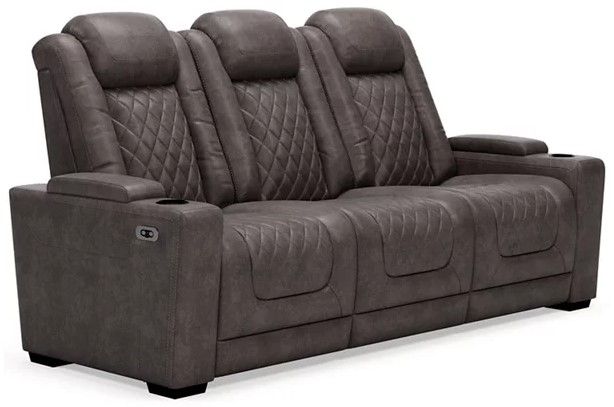 Signature Design by Ashley® HyllMont 2-Piece Gray Power Reclining Living Room Seating Set-1