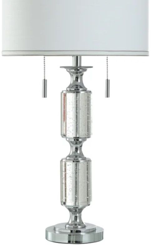 StyleCraft Crystal/White Table Lamp-2