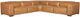 Hooker® Furniture MS Fresco 5-Piece Zen Caramel L-Shape 3-Power Reclining Sectional with Power Headrest-0