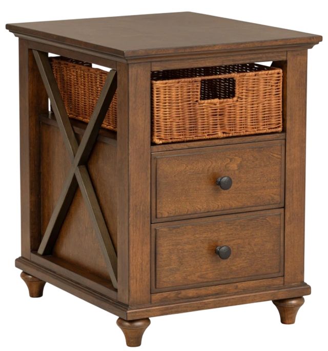 Legacy Classic Elise Warm Cherry Chairside Table-0