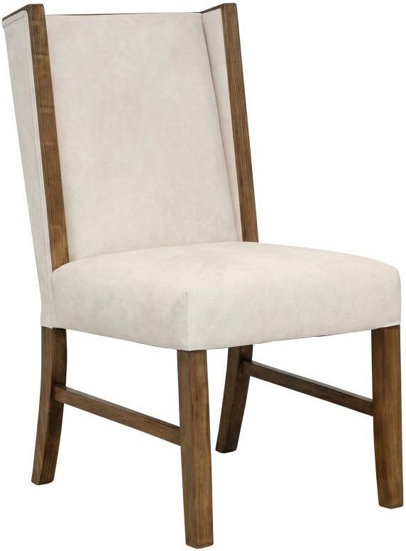 International Furniture Direct Silver Brown/Ivory Upholstered Dining Side Chair-0