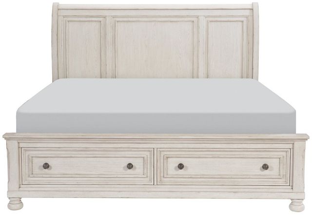 Homelegance® Bethel Antique White Eastern King Storage Sleigh Bed-2