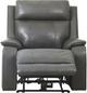 Primo™ International Brindle Charcoal Leather-Match Manual Swivel Glider Recliner-1