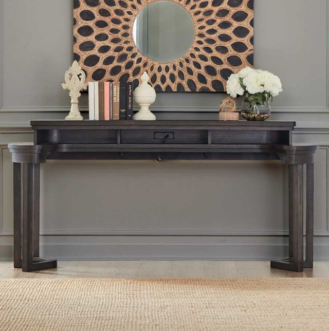 Liberty Furniture Weston Peppercorn Console Bar Table-1