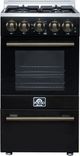 FORNO® Lamazze Alta Qualita 20" Black Freestanding Gas Range-0