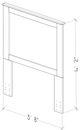 Perdue Woodworks Essentials Rockport White Twin Panel Headboard -2