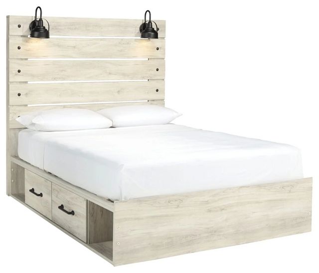 Signature Design by Ashley® Cambeck Whitewash Queen 2-Drawer Storage Panel Bed