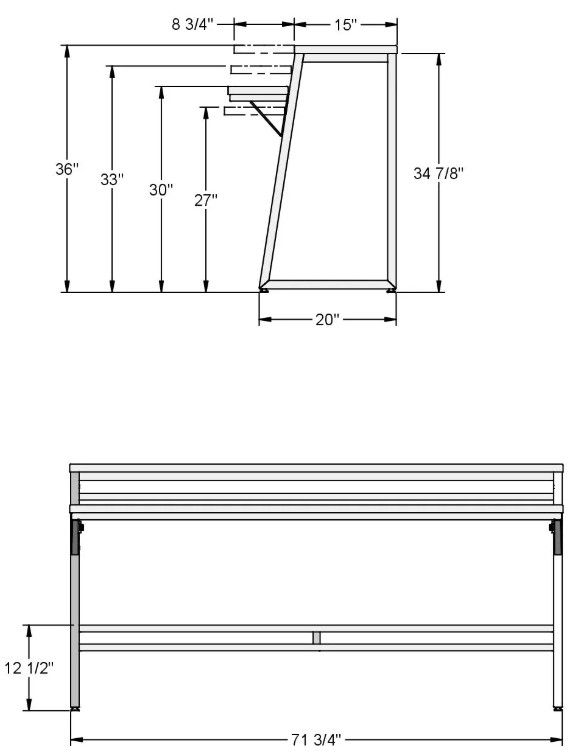 Amisco Customizable Crawford Living Island Table-2