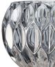 A & B Home Smoked Gray Round Candle Holder with Embossed Pattern-4