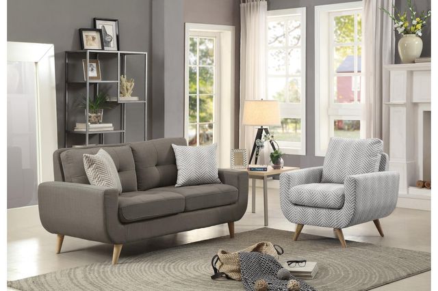 Homelegance® Deryn Gray Loveseat-3