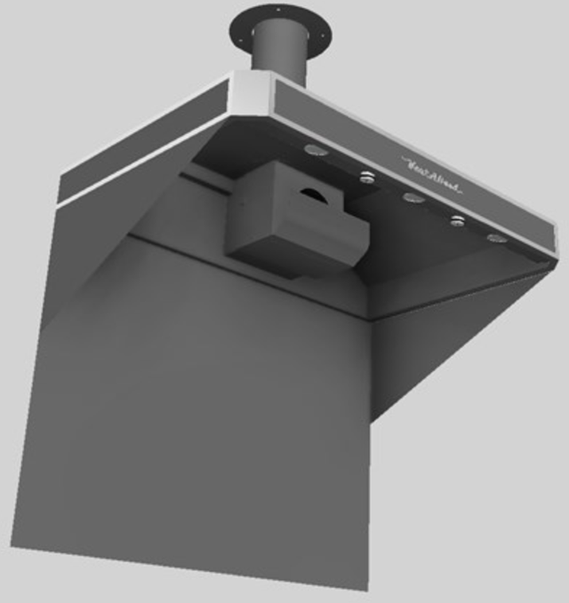 Vent-A-Hood® A Series 42" Gunsmoke Retro Style Wall Mounted Range Hood-2