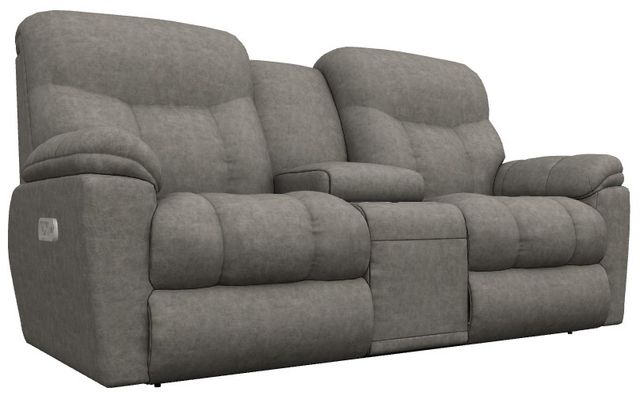 La-Z-Boy® Morrison Charcoal Power Reclining Loveseat with Console, Headrest, and Lumbar-0