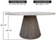 International Furniture Direct Sahara Cream Round Dining Table with Brown Base-2