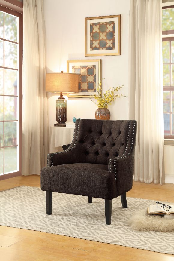 Homelegance® Charisma Chocolate Accent Chair-1
