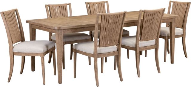 Liberty Furniture Sheridan Pointe 7-Piece Natural/Vintage Natural Rectangular Table Set-0