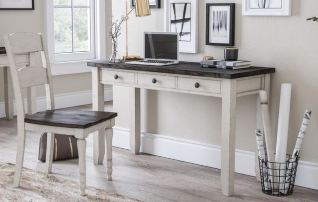 Jofran Inc. Madison County Brown/Vintage White Power Desk-1