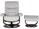 BarcaLounger® Dawson Roman Ivory Swivel Reclining Pedestal Chair and Ottoman Set-1