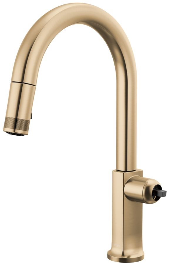 Brizo Kintsu® Lumicoat® Luxe Gold® Pull-Down Faucet with Arc Spout-0