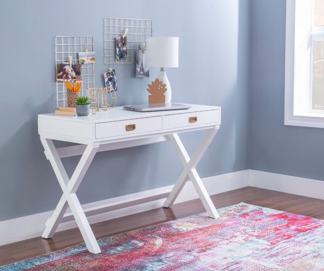 Linon Peggy White Writing Desk-1