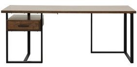 Mazin Furniture Sedley Walnut Return Desk-0
