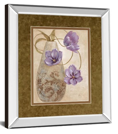 Classy Art Purple Sophistication I by Nan Mirror Framed Wall Art-1
