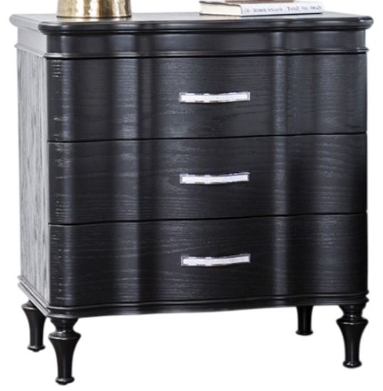 Furniture of America® Melodi Parc Black Nightstand-0