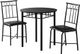 Monarch Specialties Inc. 3 Piece Black Dining Room Set-0